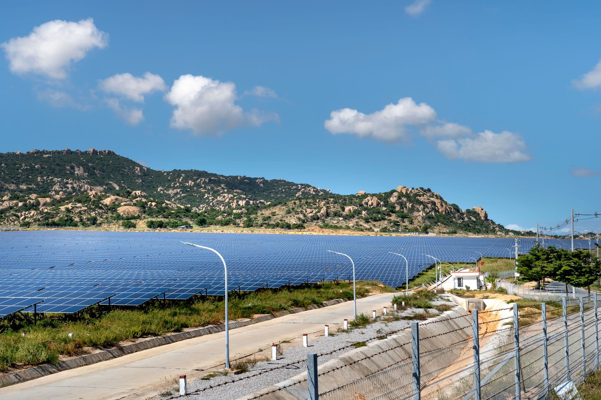 Utility-scale solar installation in India